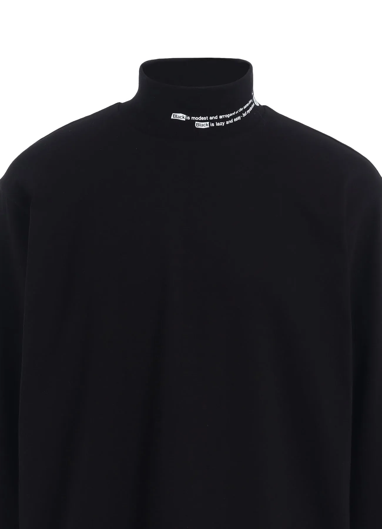 20/COTTON JERSEYBlack is ModestHIGH NECK T-SHIRT