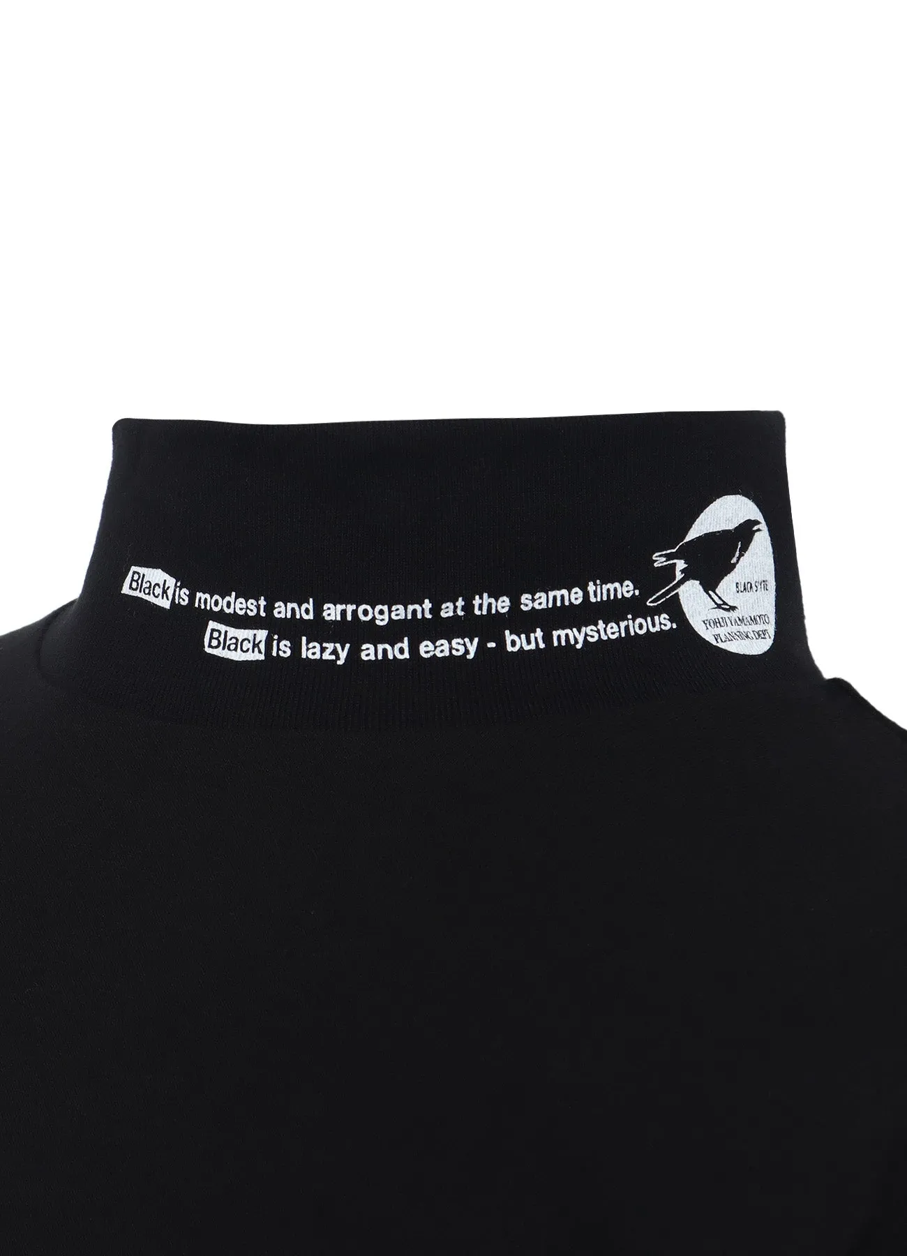 20/COTTON JERSEYBlack is ModestHIGH NECK T-SHIRT