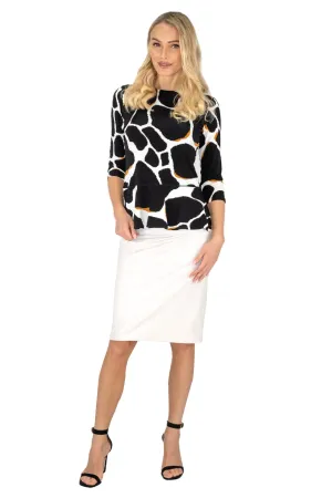 3/4 Sleeve Peplum Top