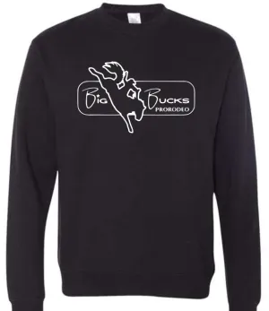 Big Bucks Pro Rodeo Crewneck ~ Black
