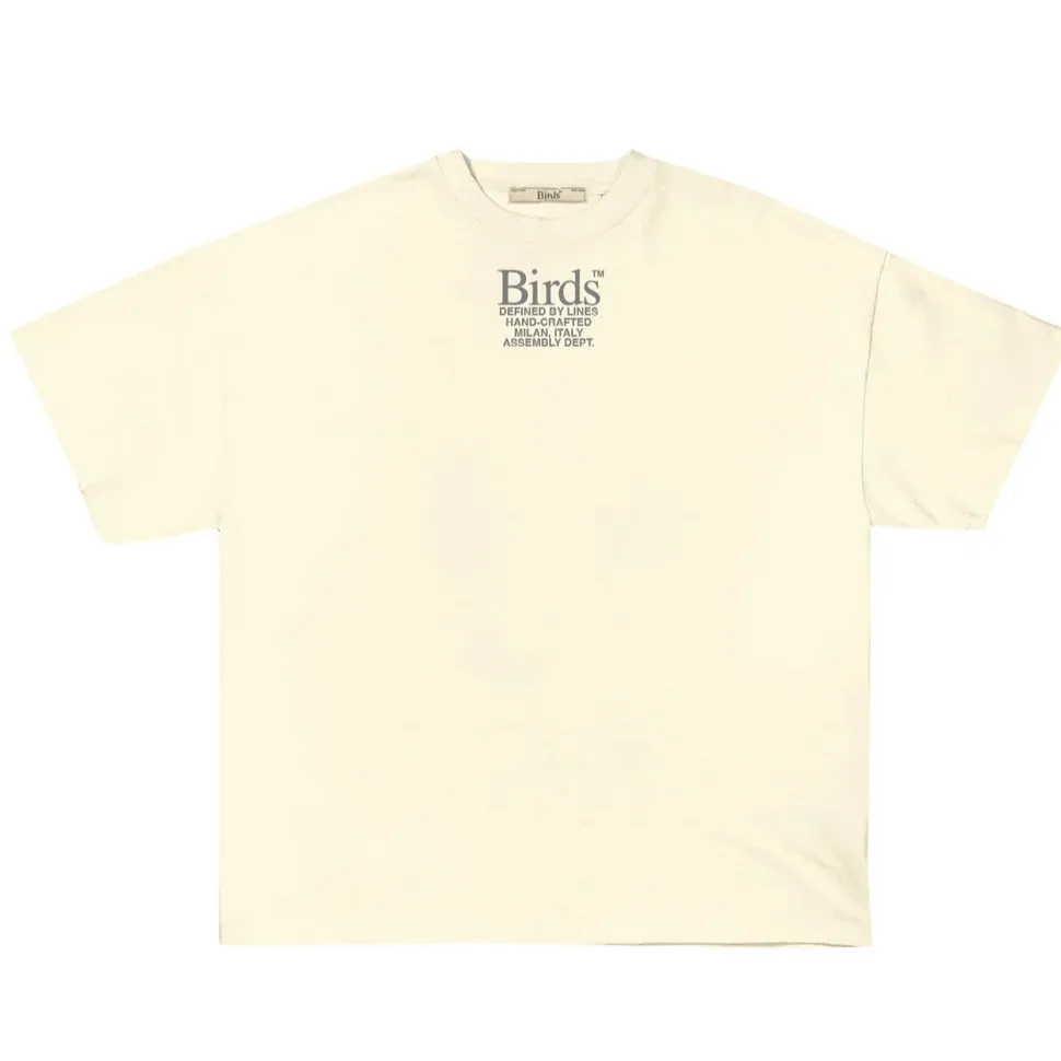 Birds "Utility Lines" Ivory Oversized Ultra-Premium Box S/S T-Shirt