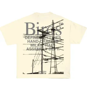 Birds "Utility Lines" Ivory Oversized Ultra-Premium Box S/S T-Shirt
