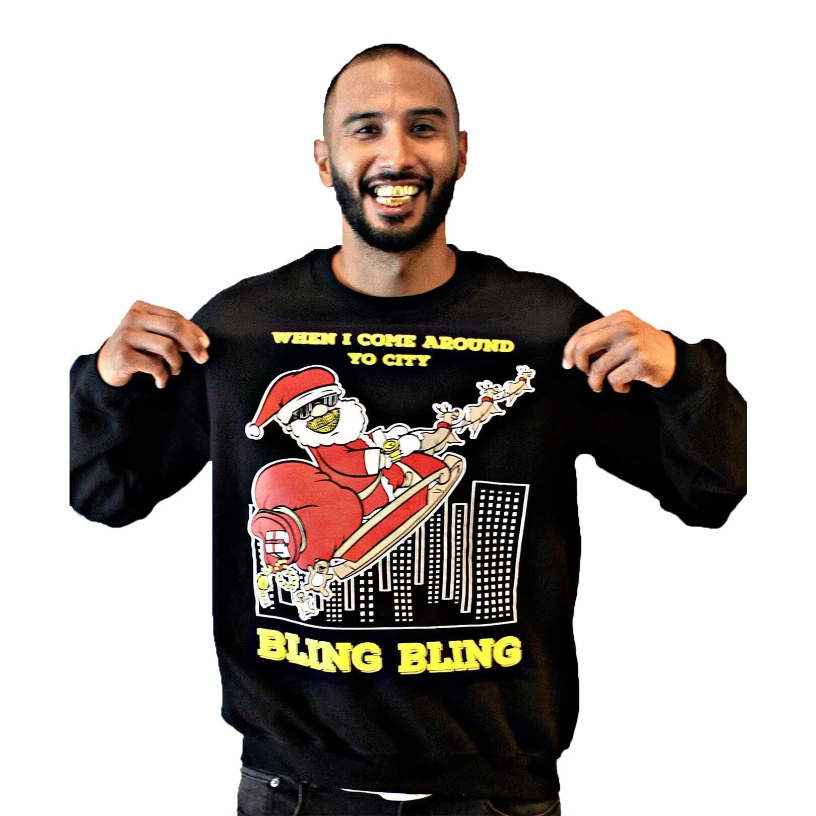 BLING SANTA - Black