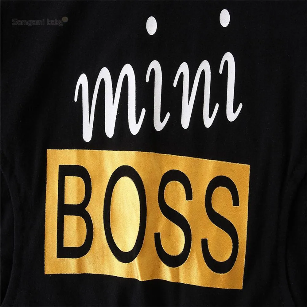Boys Hooded Mini Boss Long Sleeve Top & Pants Kids Wholesale Clothing