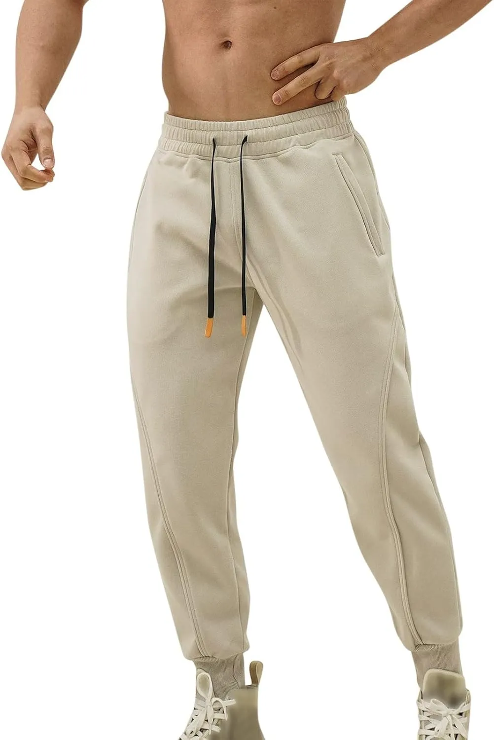 Cargo Pants for Men Big and Tall Cargo Fleece Sweatpants Stretch Elastic Waist Multiple Pockets Sports Pants Fitness