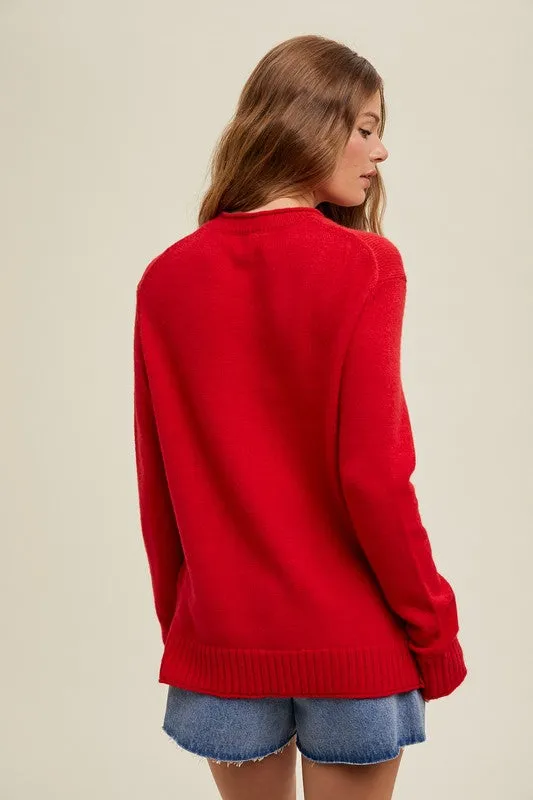 Cherry Red Sweater