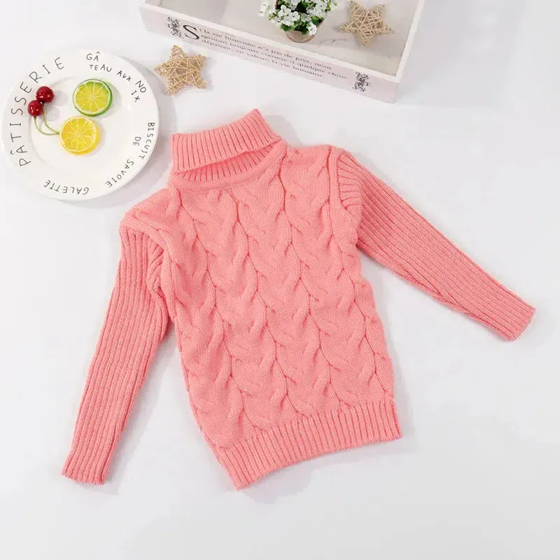 Children's Knitted Turtleneck Sweaters