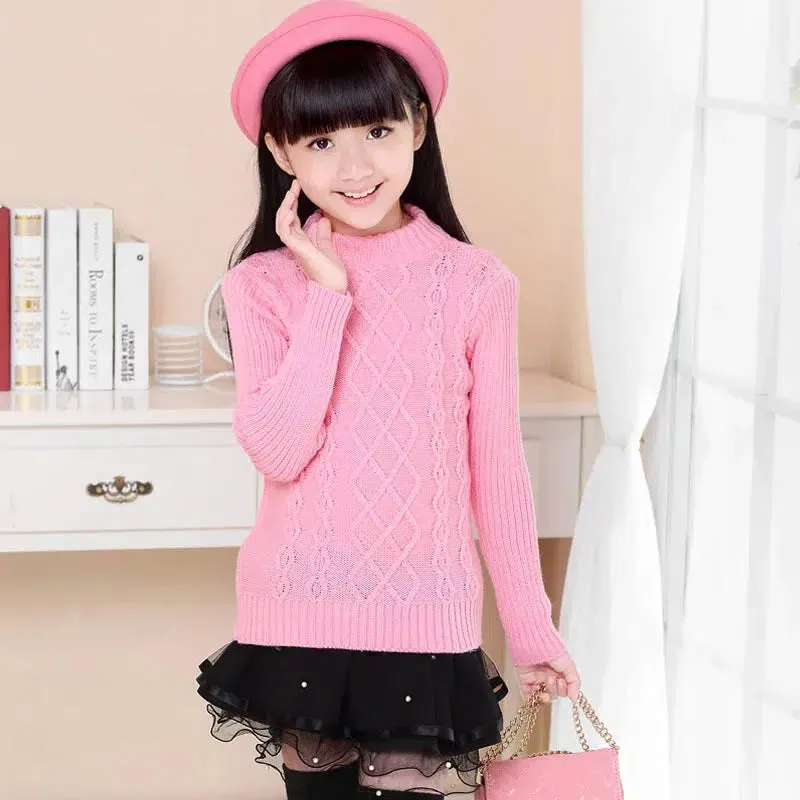 Children's Knitted Turtleneck Sweaters