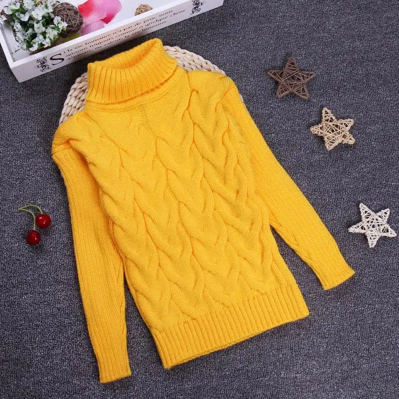 Children's Knitted Turtleneck Sweaters