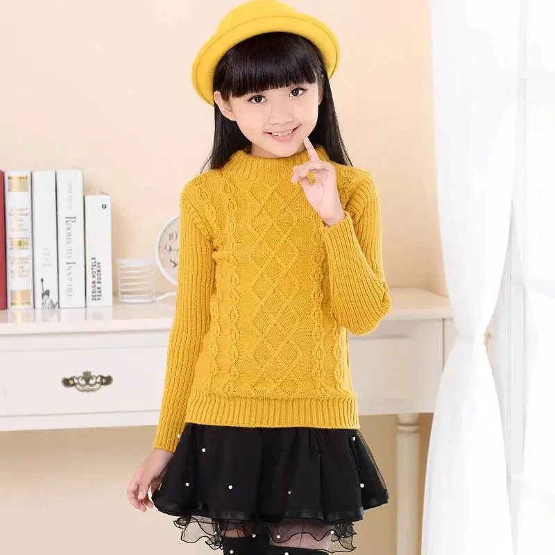 Children's Knitted Turtleneck Sweaters