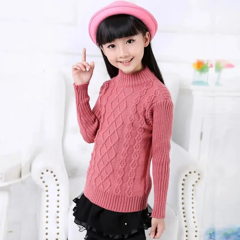 Children's Knitted Turtleneck Sweaters