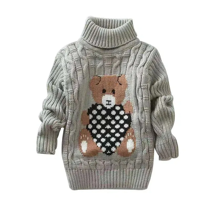 Children's Knitted Turtleneck Sweaters