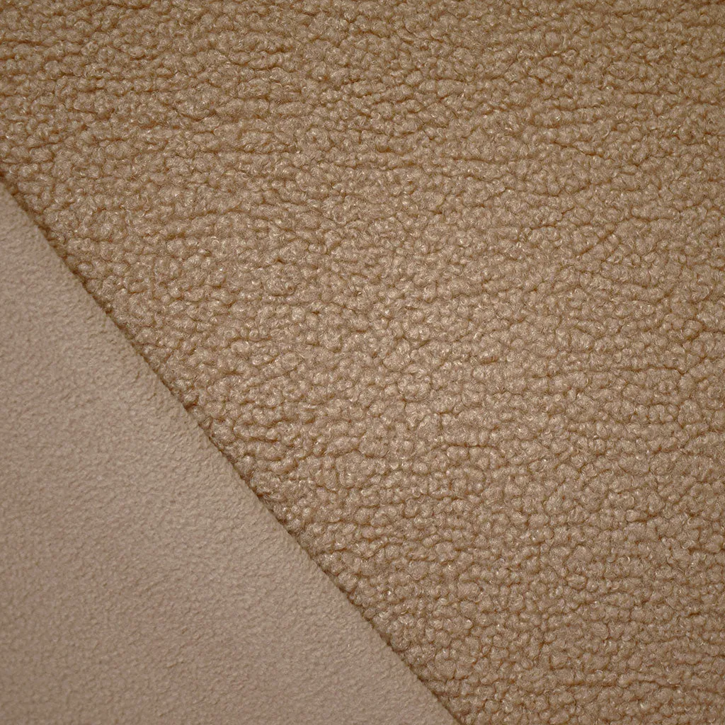 Cozy Reversible Sherpa Fleece Solid Camel SY