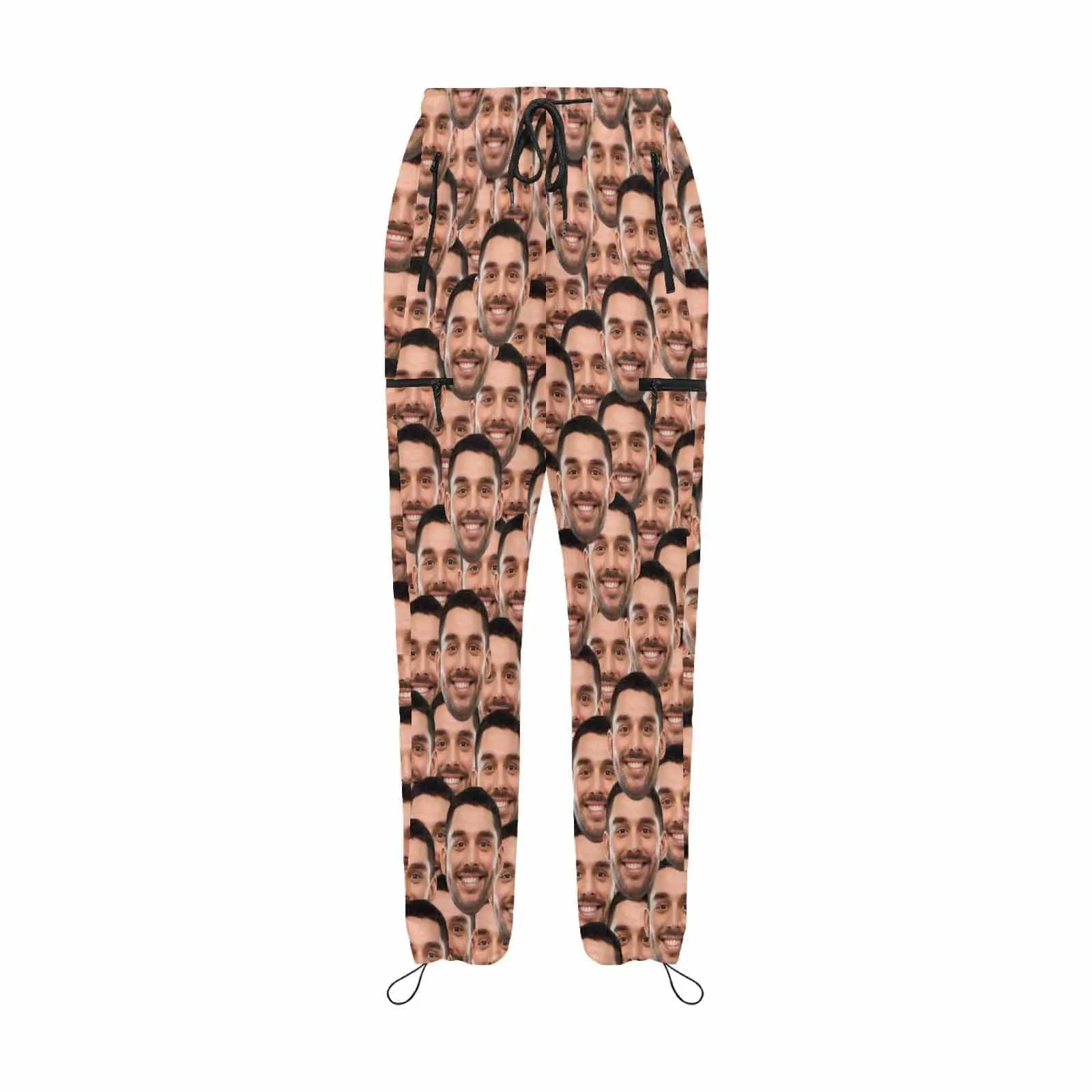 Custom Face Quick Dry Pants Couple's All Over Print Casual Elastic Drawstring Pants Personalized Pants