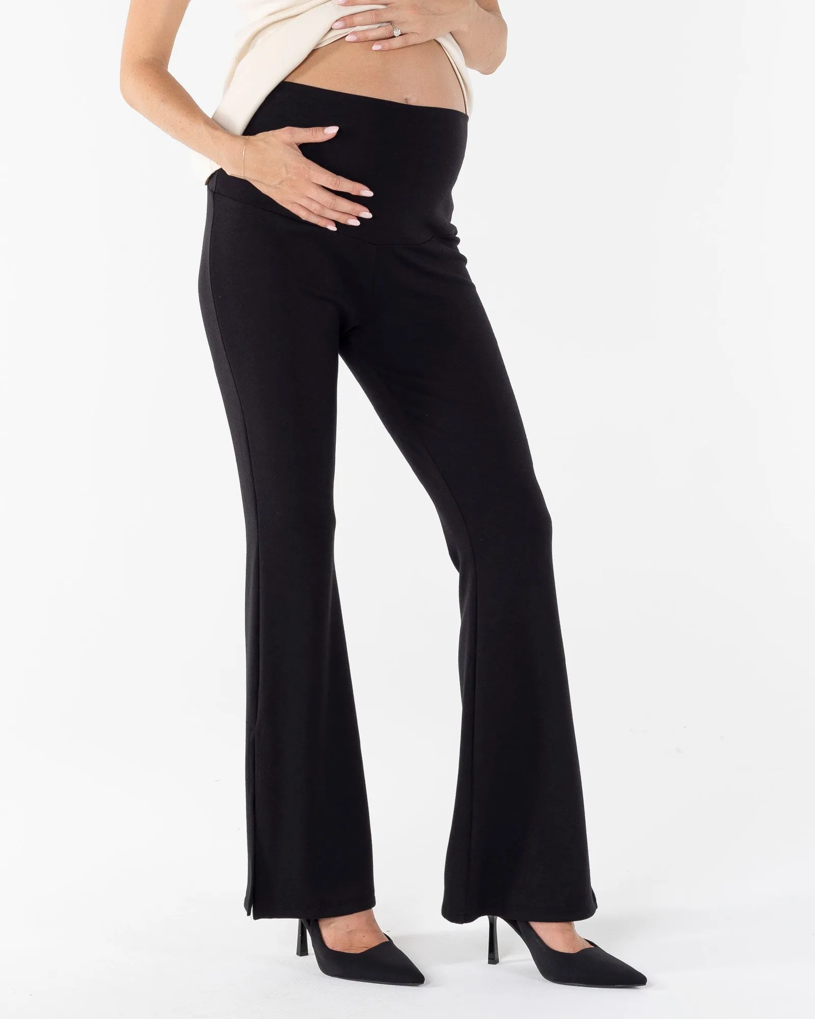 Danna Maternity Flare Black Pants