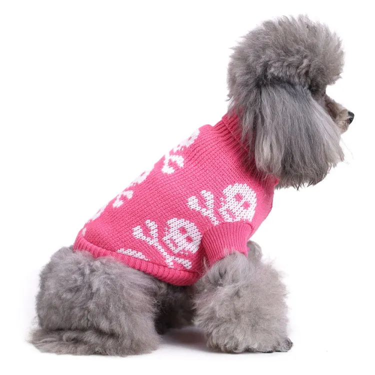 Dog Halloween Skull Sweater