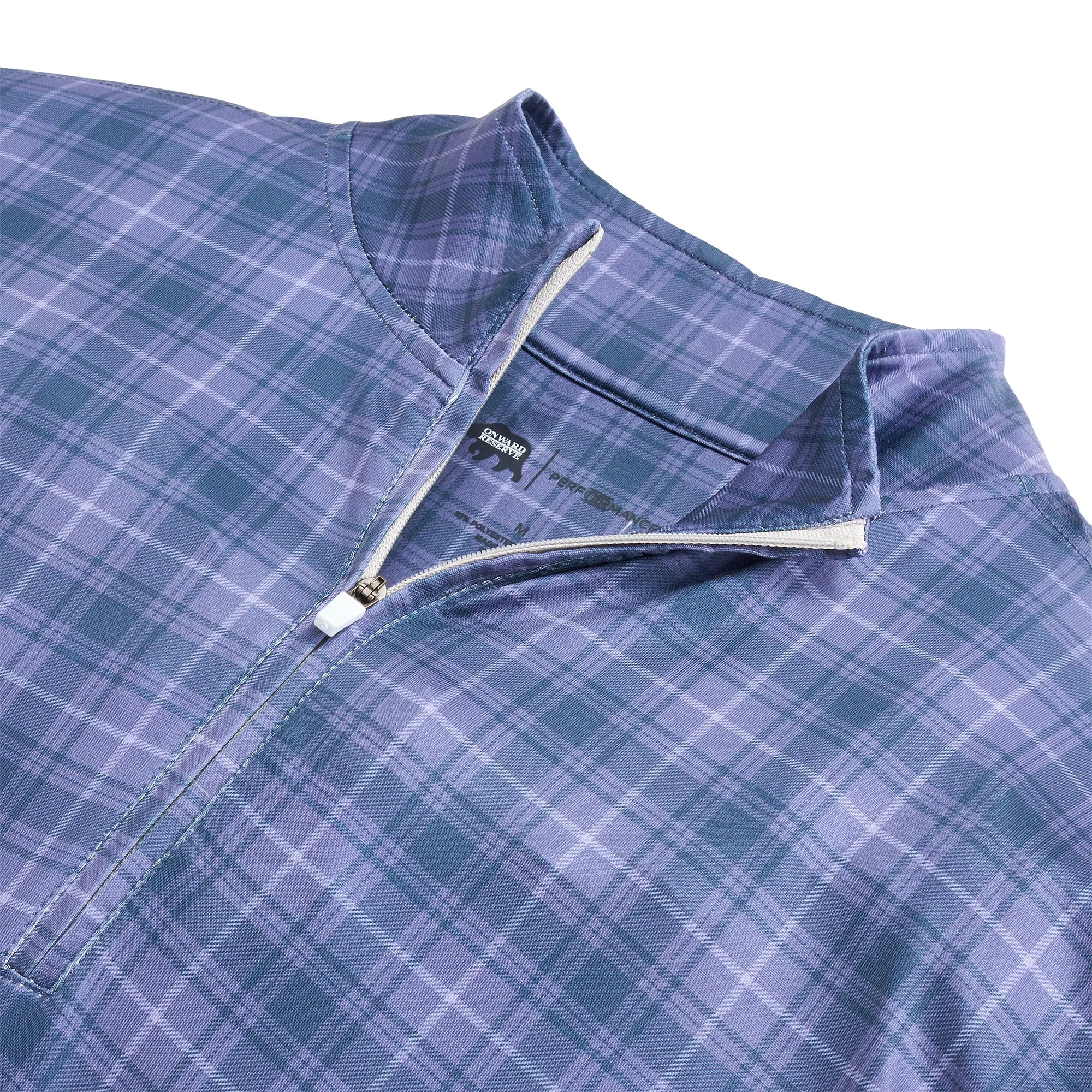 Dutton Plaid Printed Flow Performance 1/4 Zip Pullover