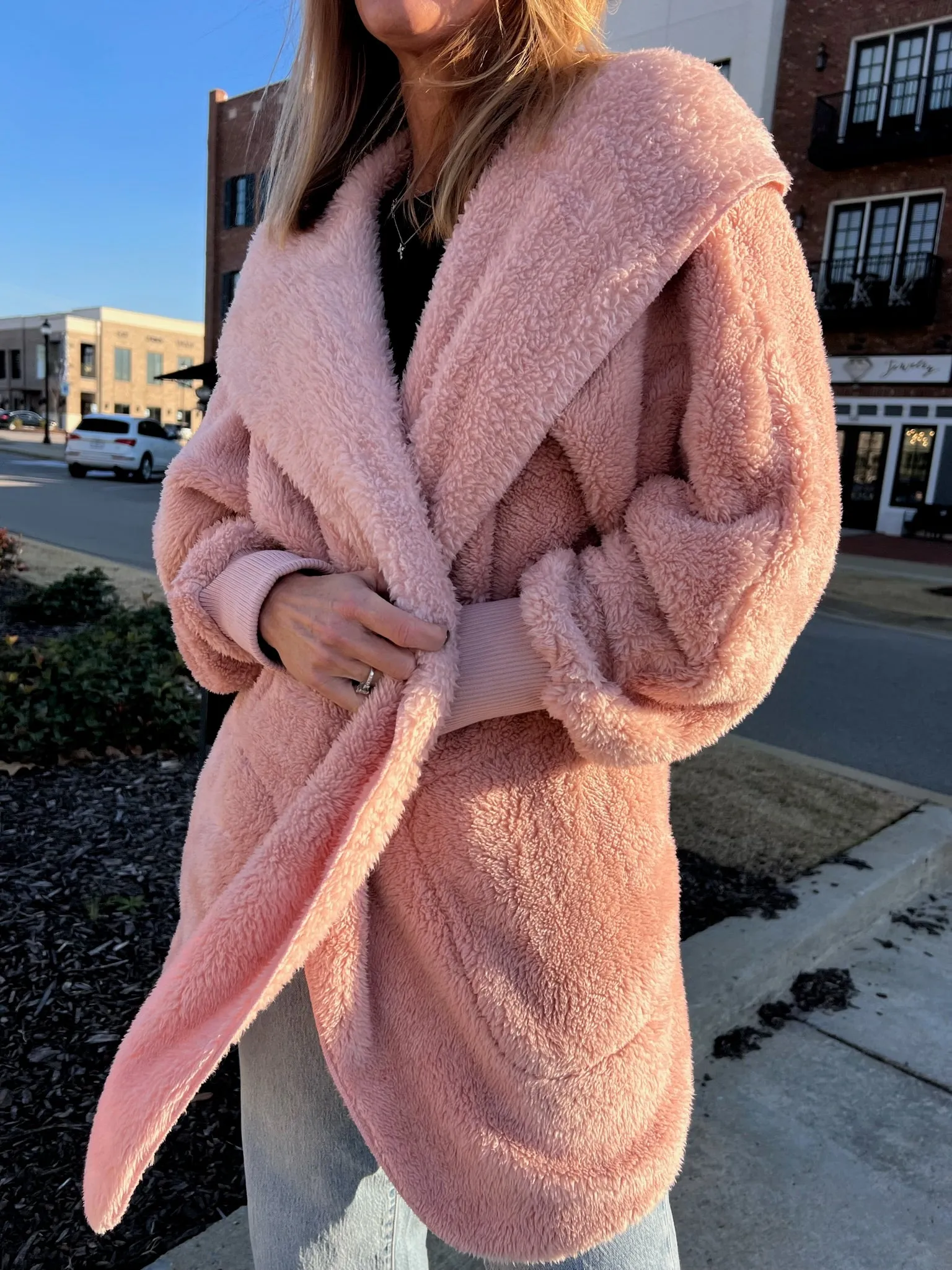 Feelin' So Cozy Cardi Pink