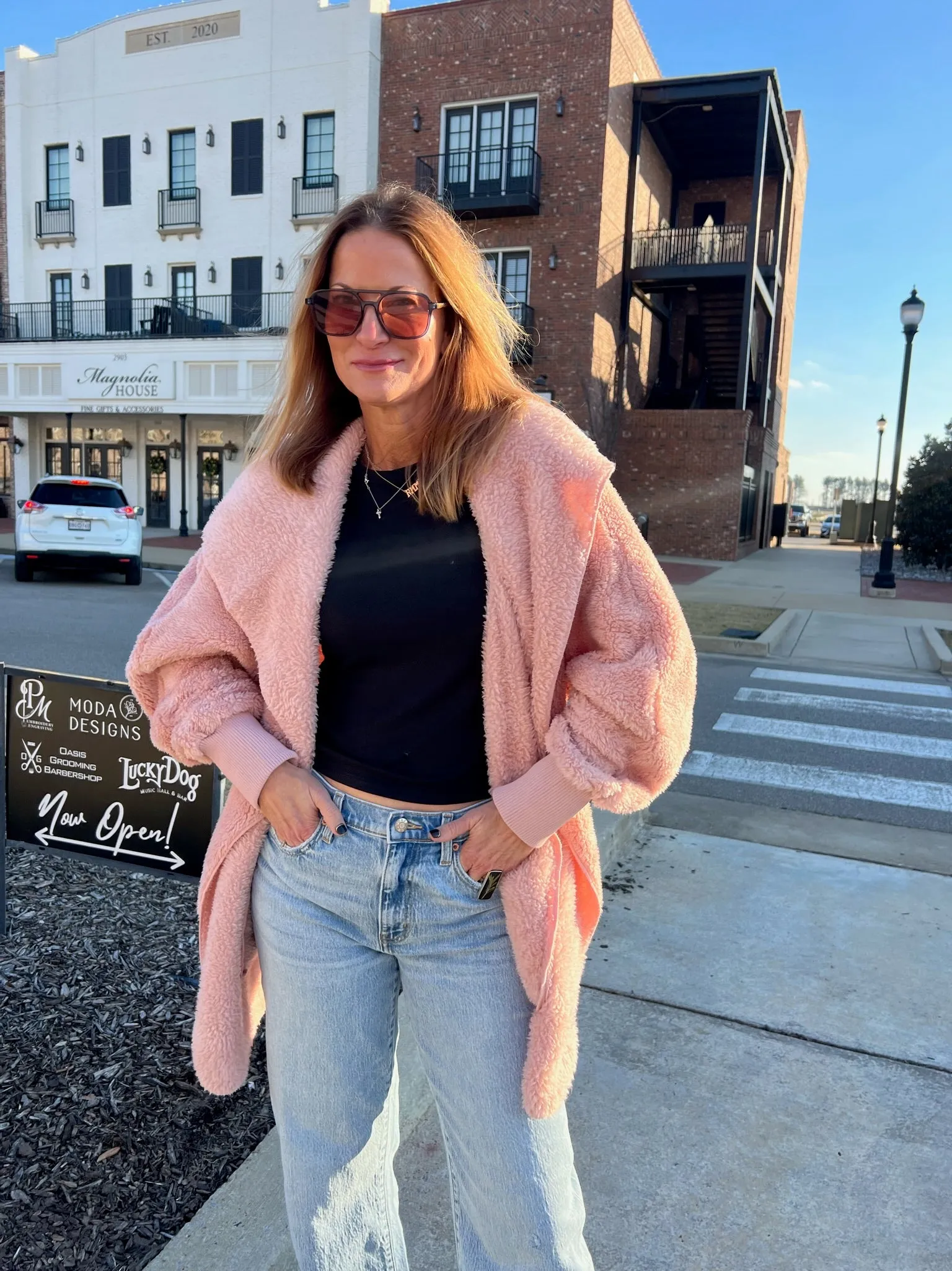 Feelin' So Cozy Cardi Pink