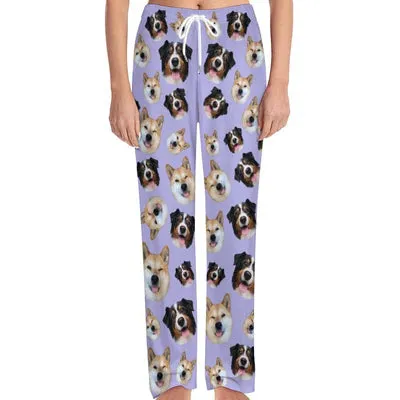 【Flash Sale】Custom Face Pet Face Multicolor Slumber Party Unisex Long Pajama Pants Best Christmas Gifts for Pet Lovers