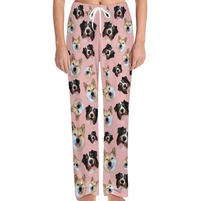 【Flash Sale】Custom Face Pet Face Multicolor Slumber Party Unisex Long Pajama Pants Best Christmas Gifts for Pet Lovers