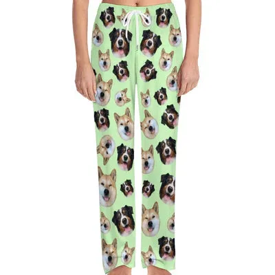 【Flash Sale】Custom Face Pet Face Multicolor Slumber Party Unisex Long Pajama Pants Best Christmas Gifts for Pet Lovers