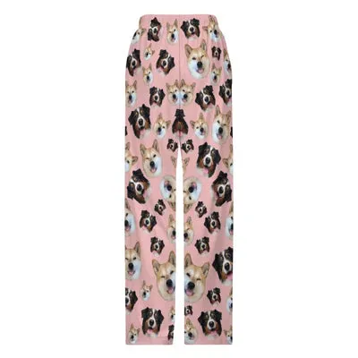 【Flash Sale】Custom Face Pet Face Multicolor Slumber Party Unisex Long Pajama Pants Best Christmas Gifts for Pet Lovers
