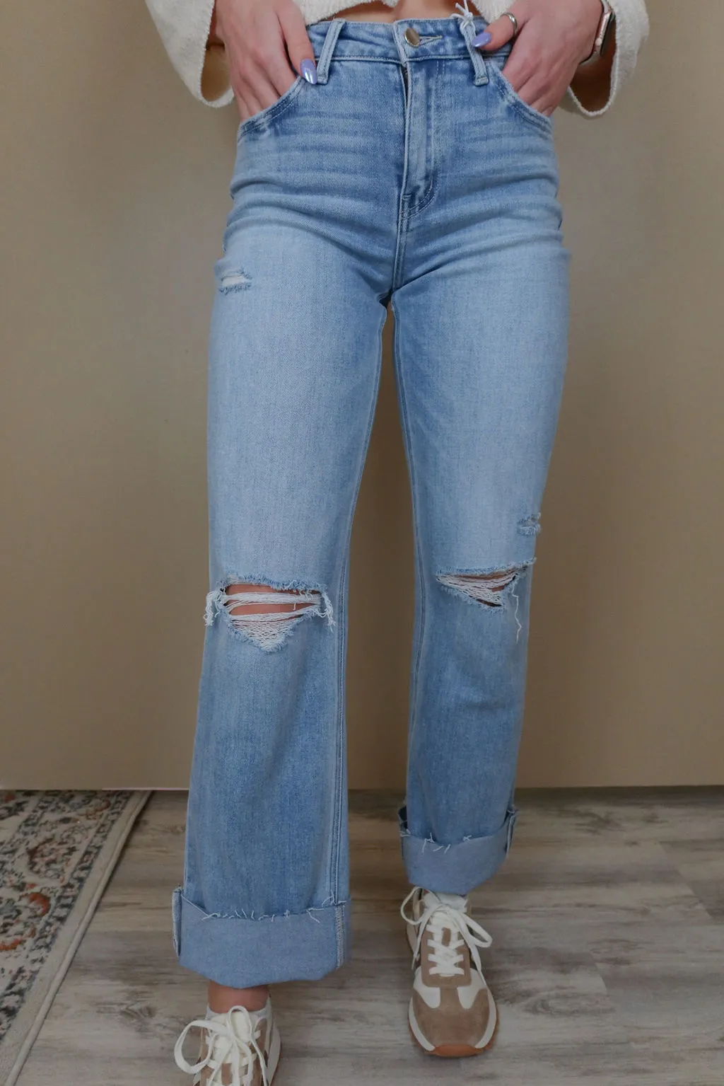 Flying Monkey High Rise Slim Wide Jean