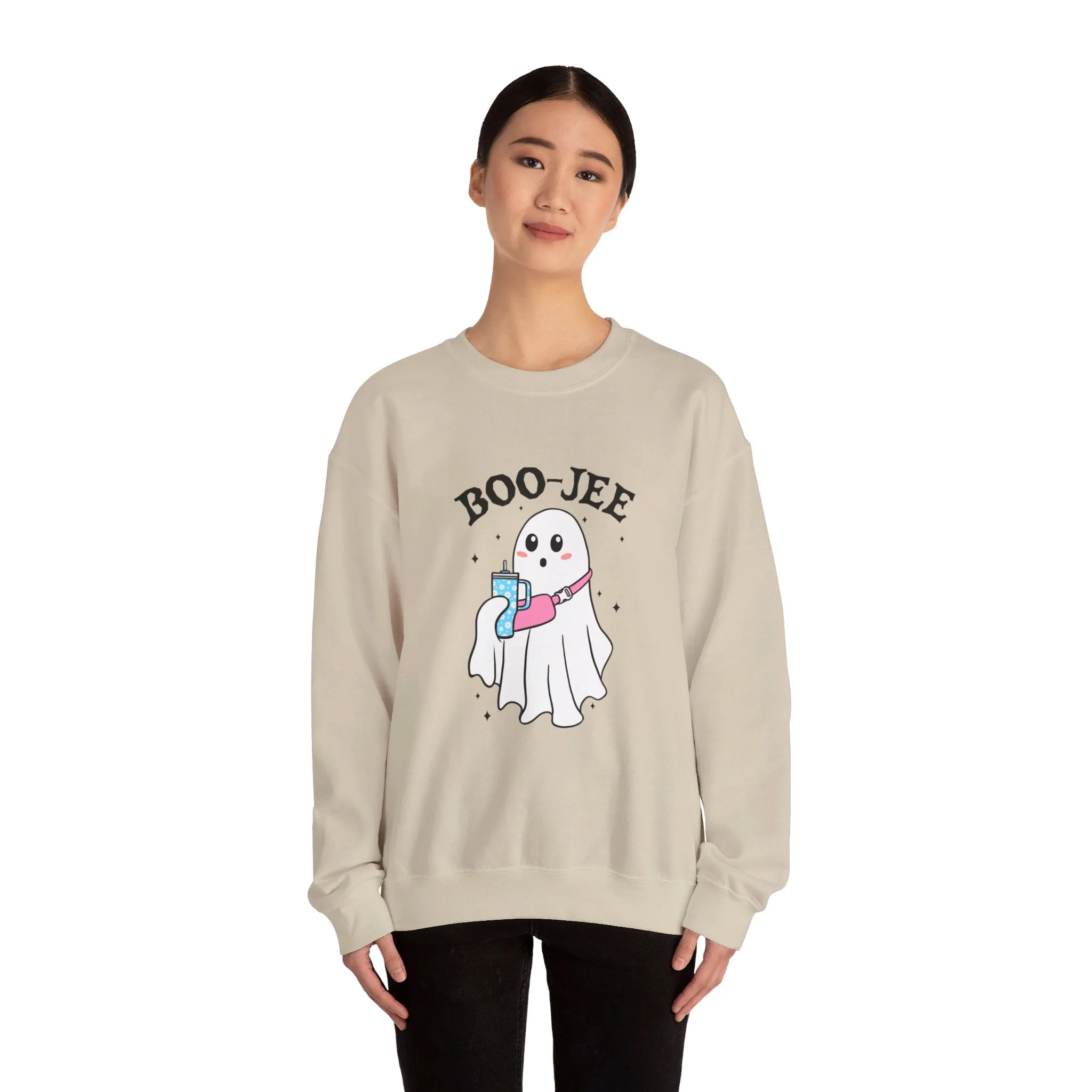 Ghost Boo-jie Halloween Stylish Ghost Fall vibes Unisex Heavy Blend™ Crewneck Sweatshirt