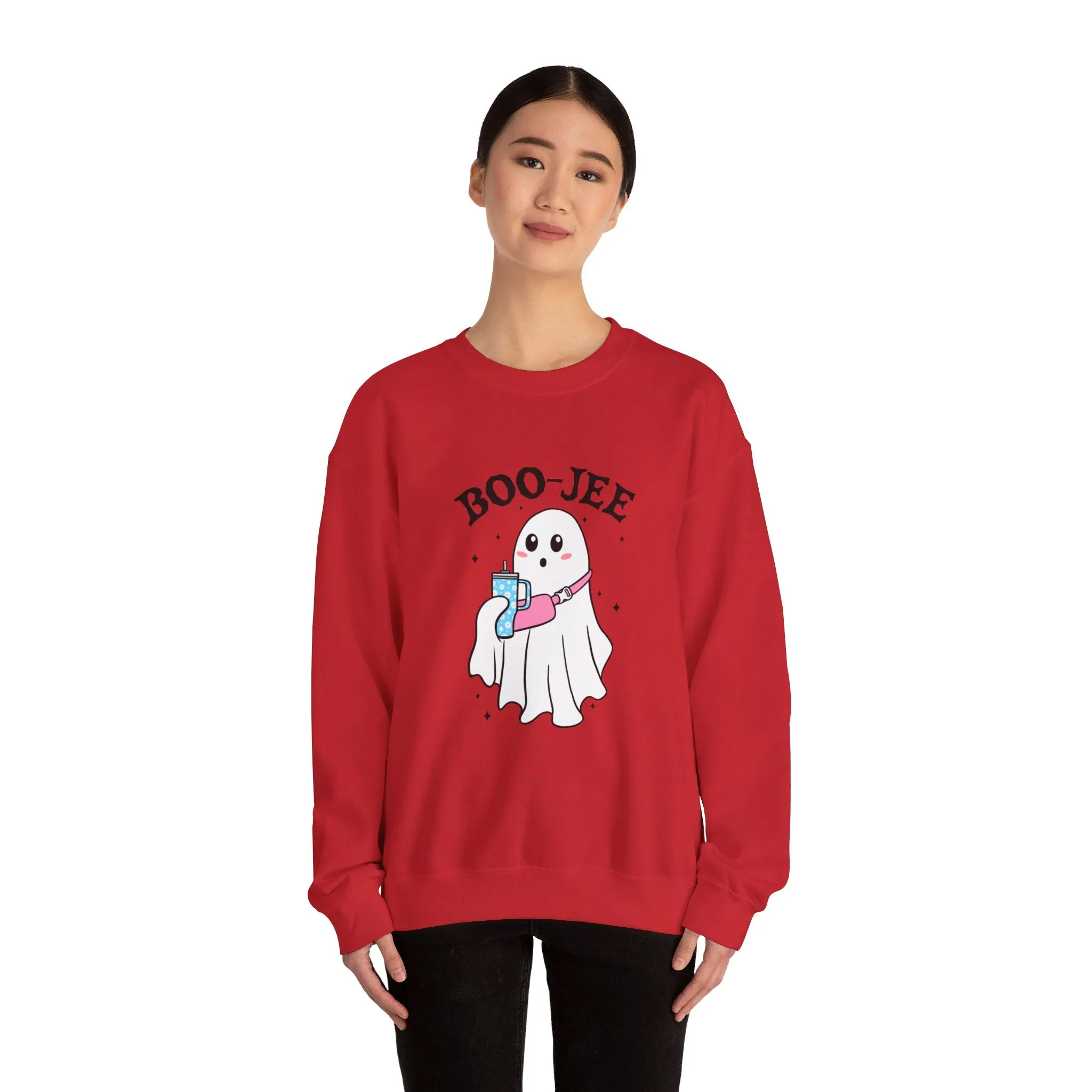Ghost Boo-jie Halloween Stylish Ghost Fall vibes Unisex Heavy Blend™ Crewneck Sweatshirt