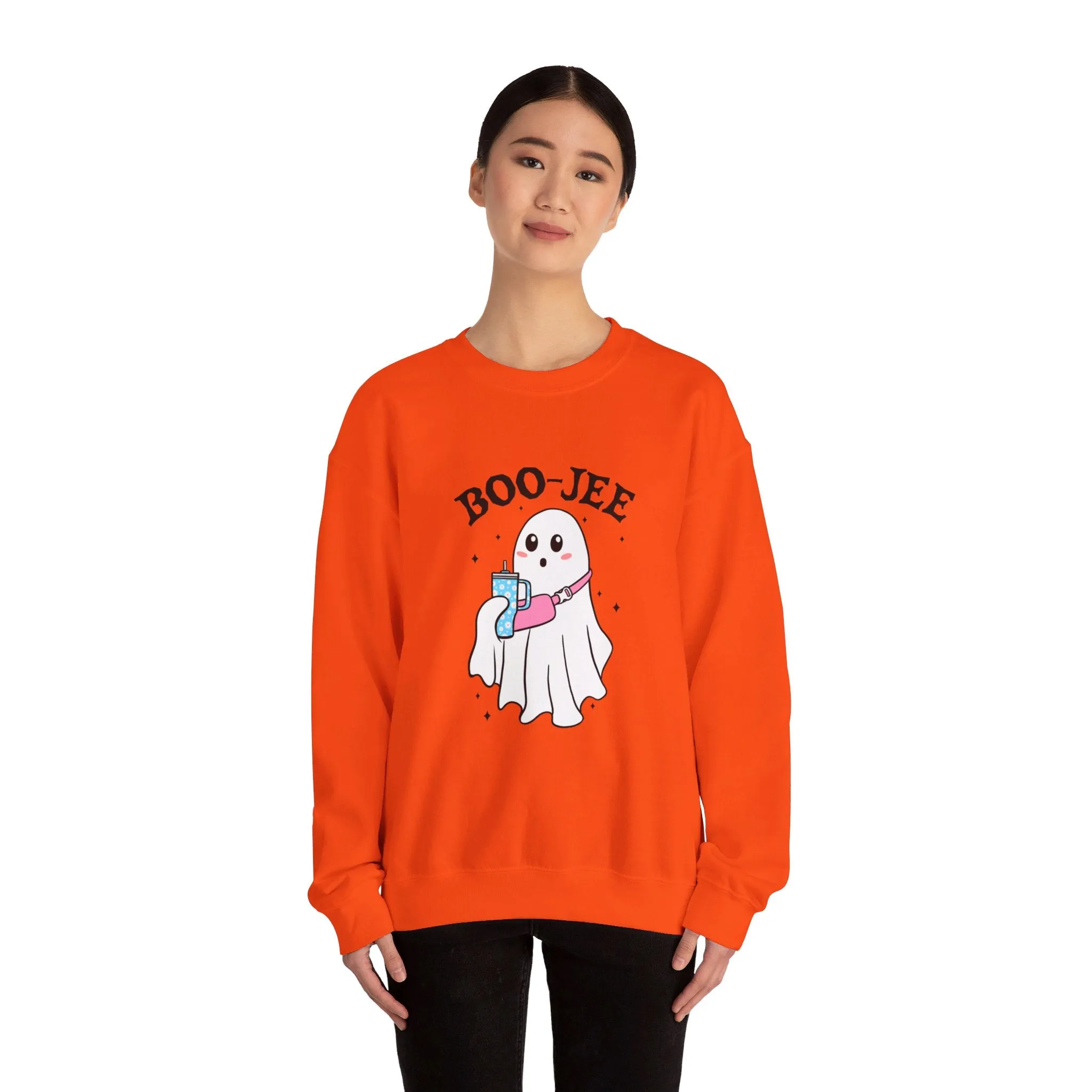 Ghost Boo-jie Halloween Stylish Ghost Fall vibes Unisex Heavy Blend™ Crewneck Sweatshirt