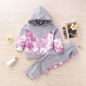 Girls Casual Hooded Tie Dye Long Sleeve Top & Pants Wholesale Girls Clothes