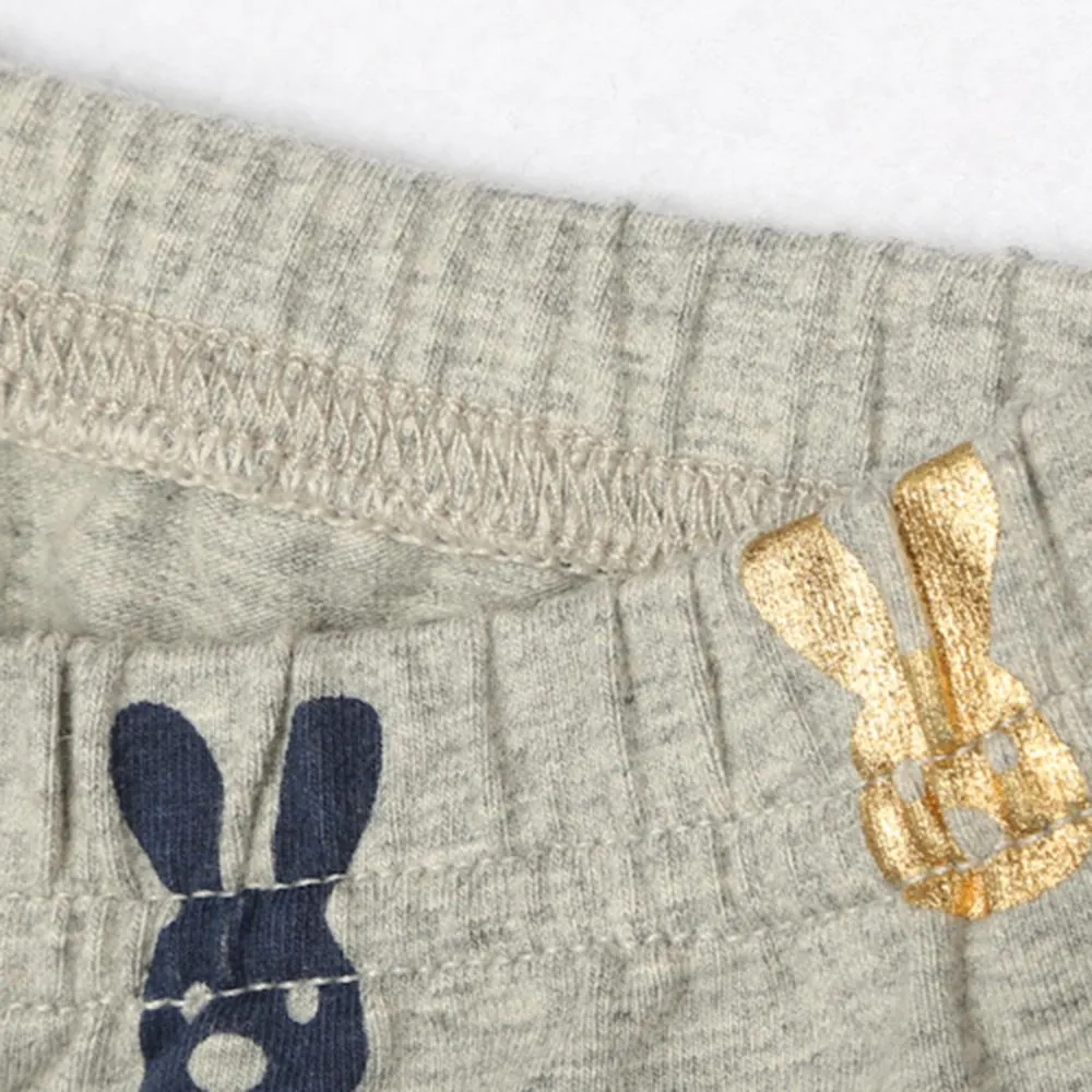 Girls Cute Rabbit Elastic Waist Pants
