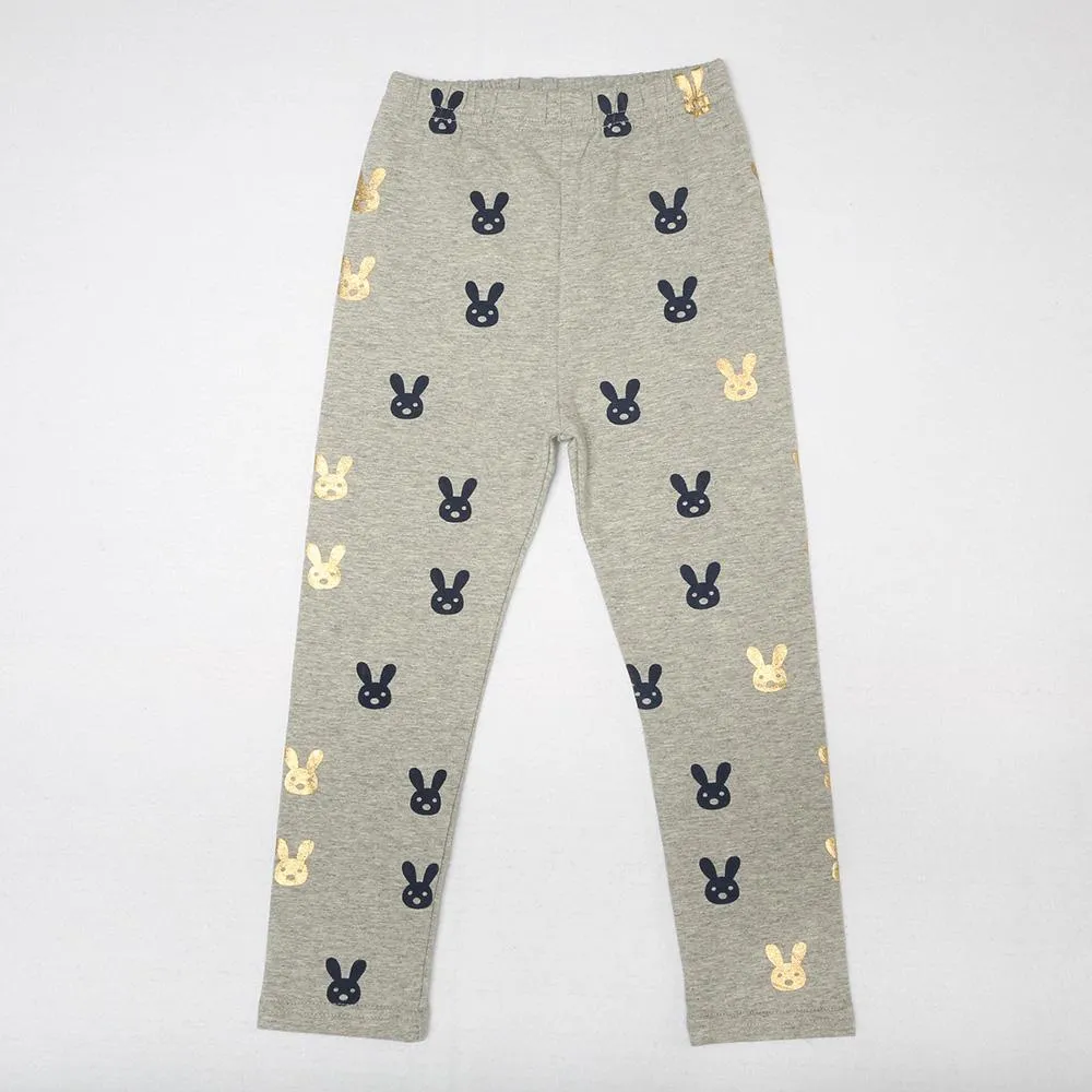 Girls Cute Rabbit Elastic Waist Pants