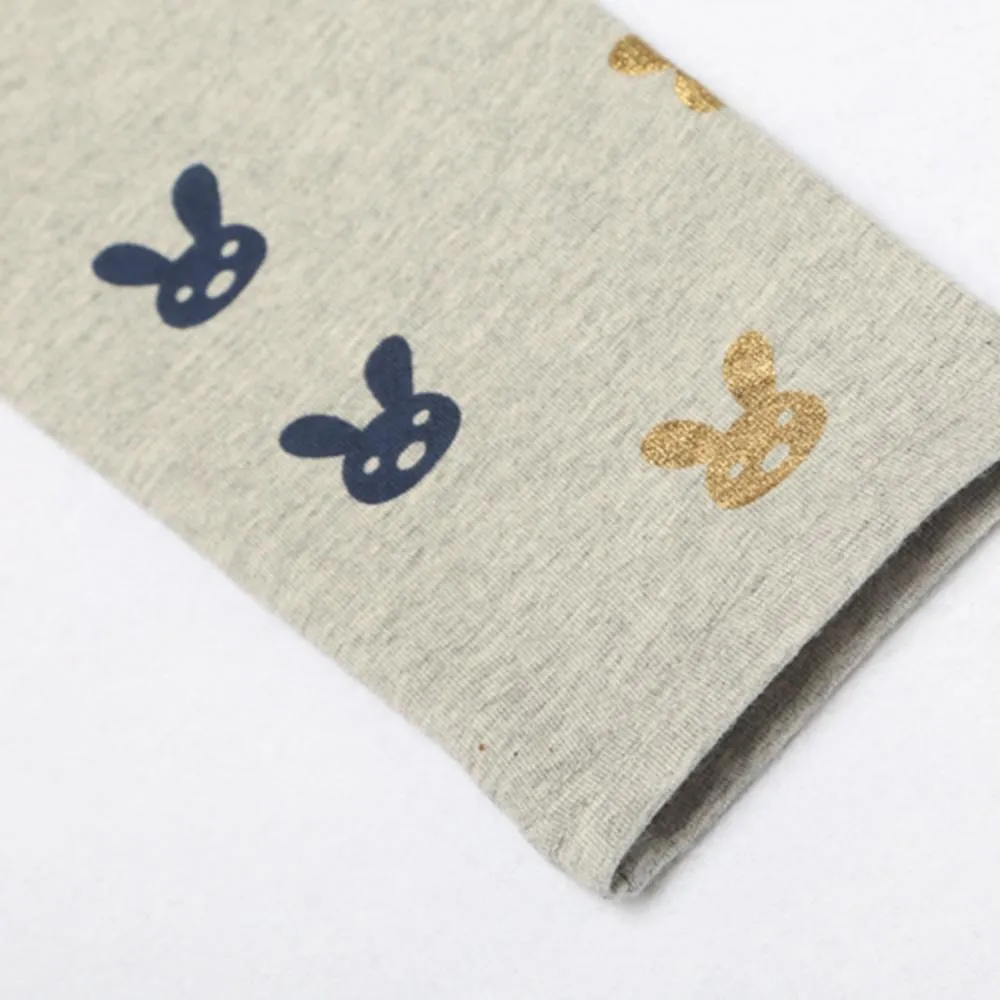 Girls Cute Rabbit Elastic Waist Pants