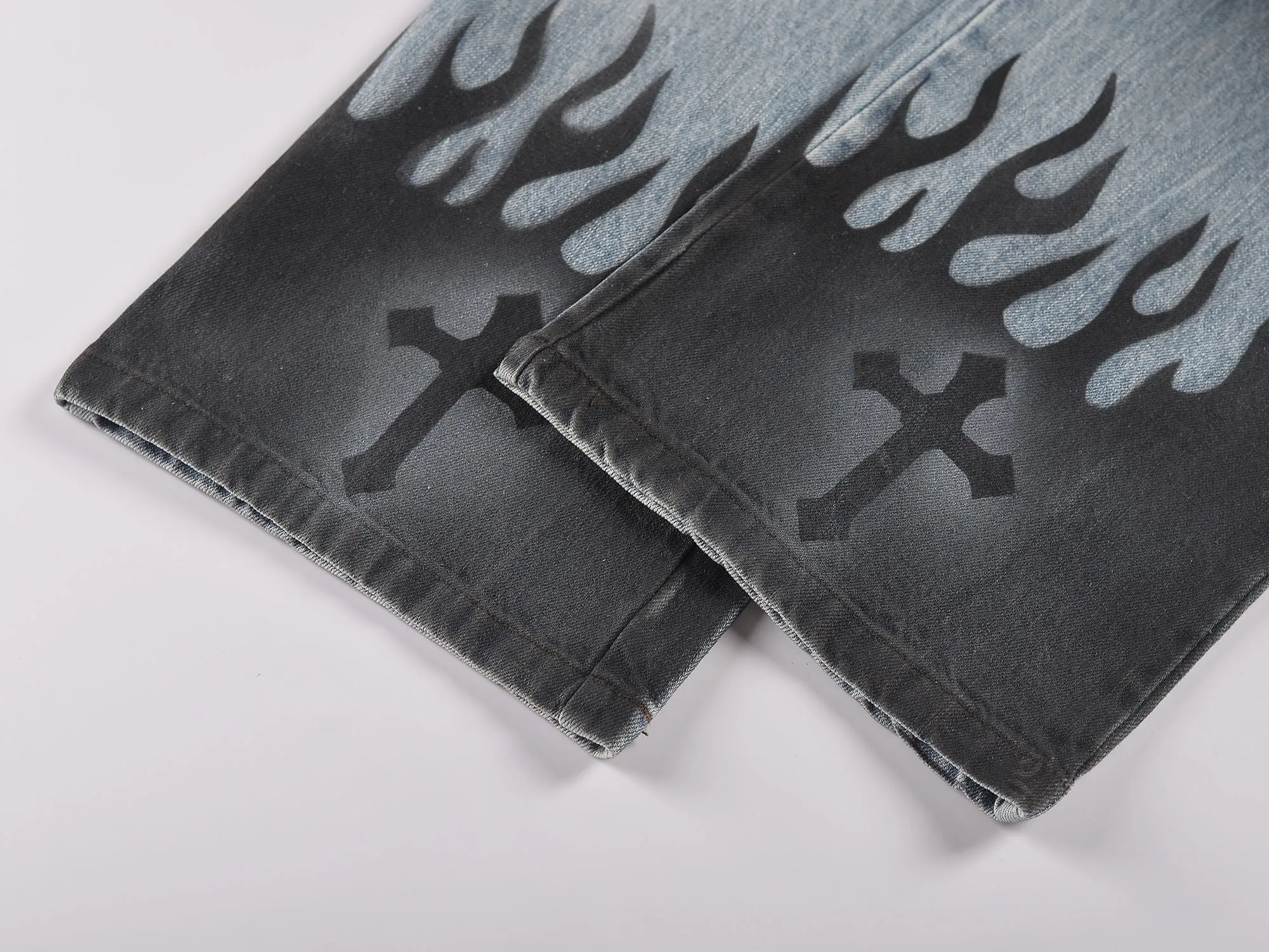 Gothic Cross Cargo Jeans