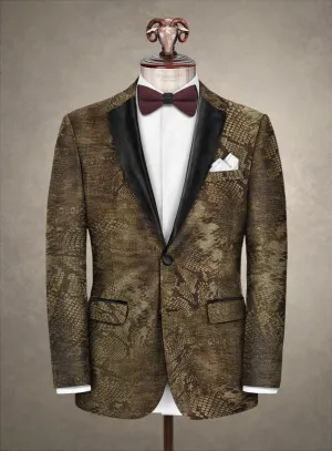 Italian Cotton Stretch Viola Tuxedo Jacket