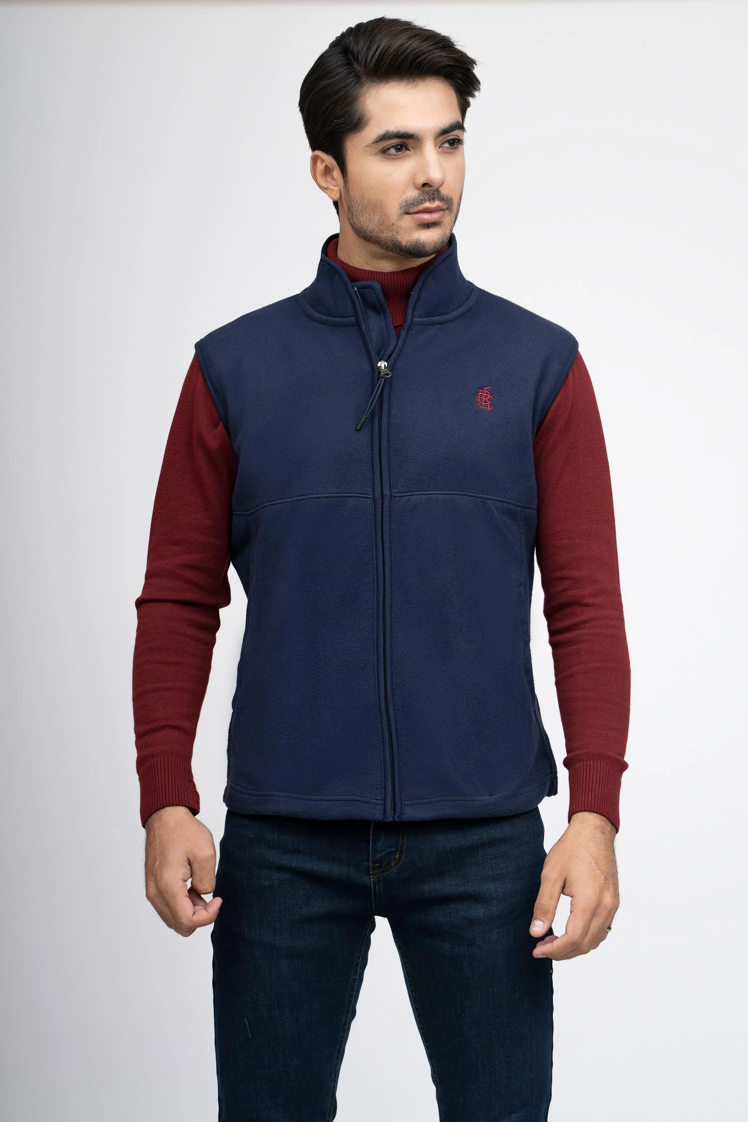 JACKET POLAR FLEECE S/L NAVY