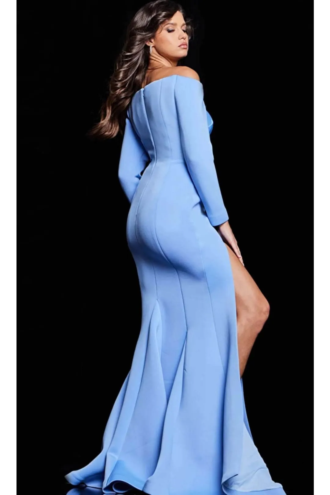 Jovani 37148 - Corset Evening Dress with Slit