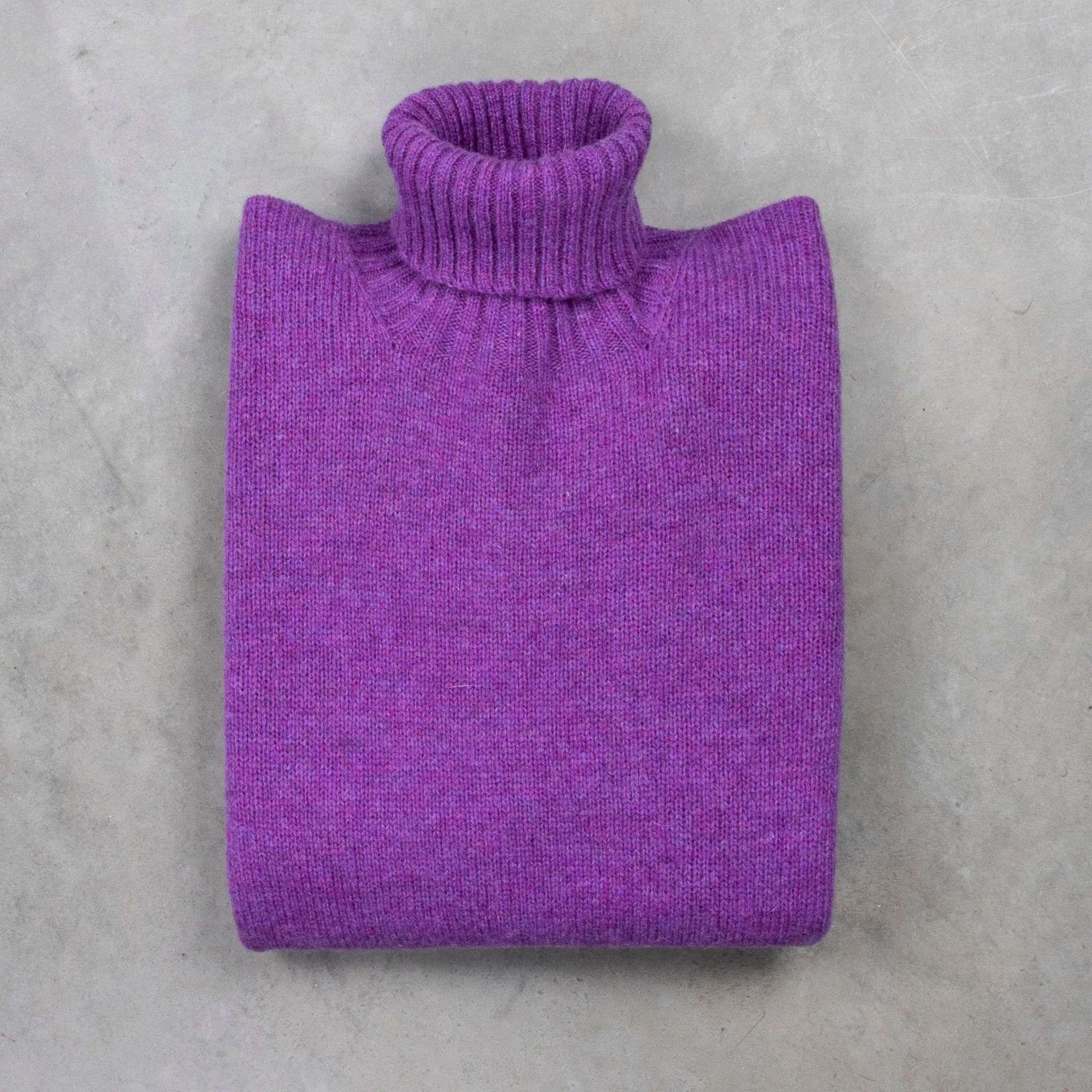 Laurence J. Smith Super Soft Seamless Roll Neck Pullover New Amethyst