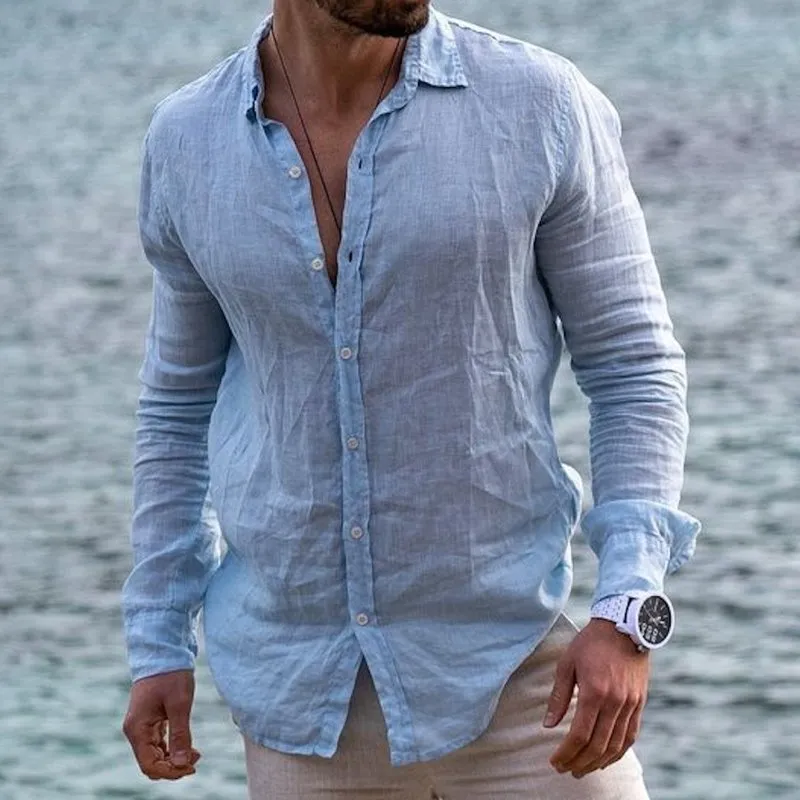 Linen Shirt In Blue