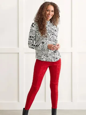 Long Sleeve Mock Neck Top [Cream-1562O]
