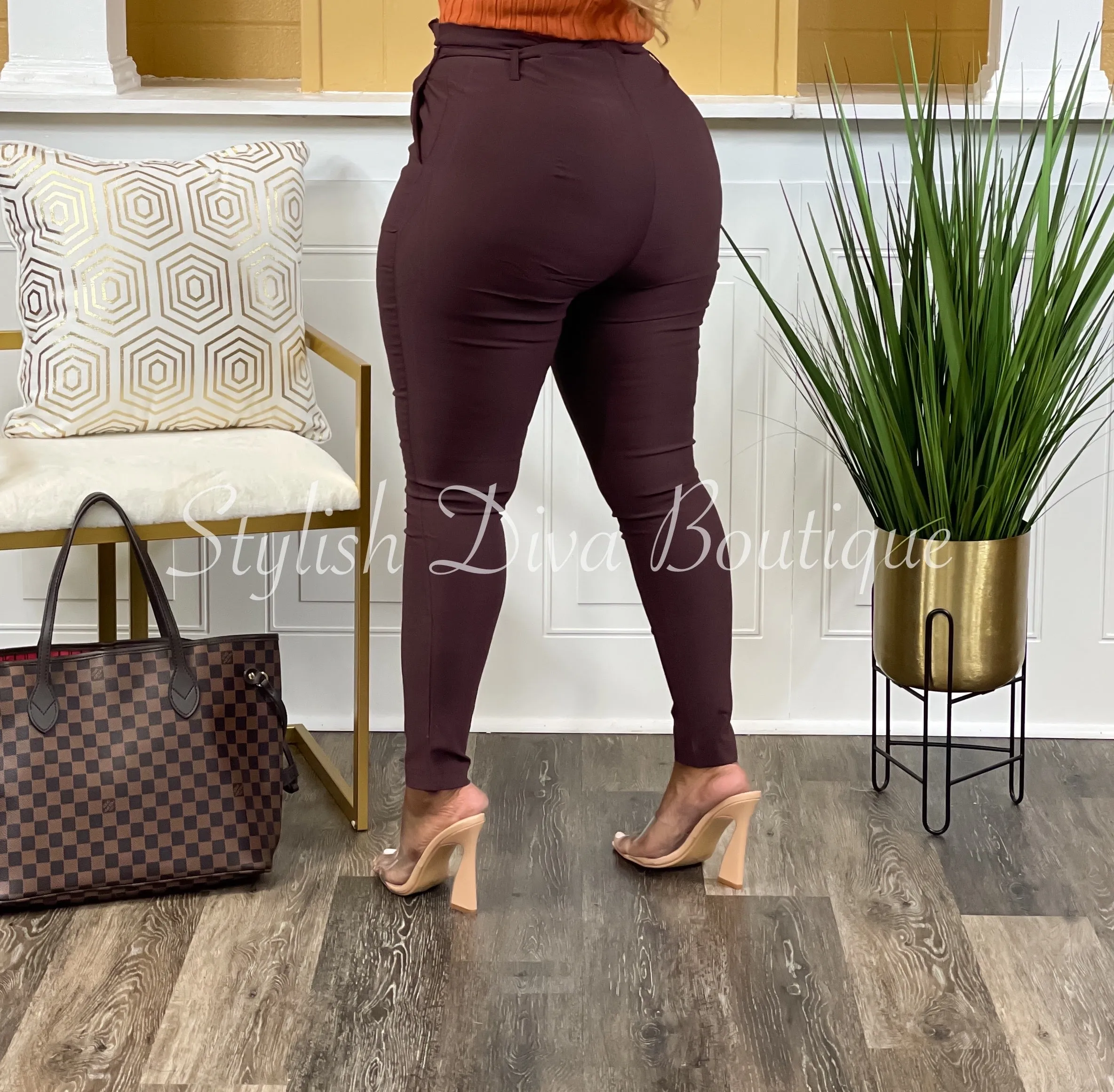 Luxe Diva Pants up to 3XL (Chocolate)