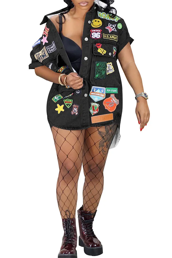 MB FASHION Sublimation Print Button-Up Short-Sleeve Shirt 8386LY