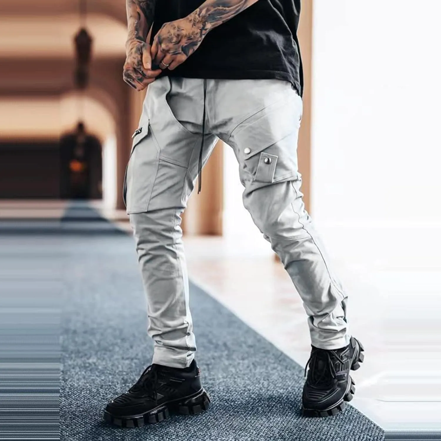 Mens Sweatpants with Pockets Big and Tall Sweatpants for Workout and Running Trousers Sweat Pants for Men Men's Basic