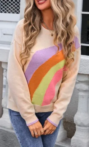 Miss Sparkling Multicolor Knit Sweater
