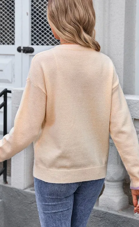 Miss Sparkling Multicolor Knit Sweater