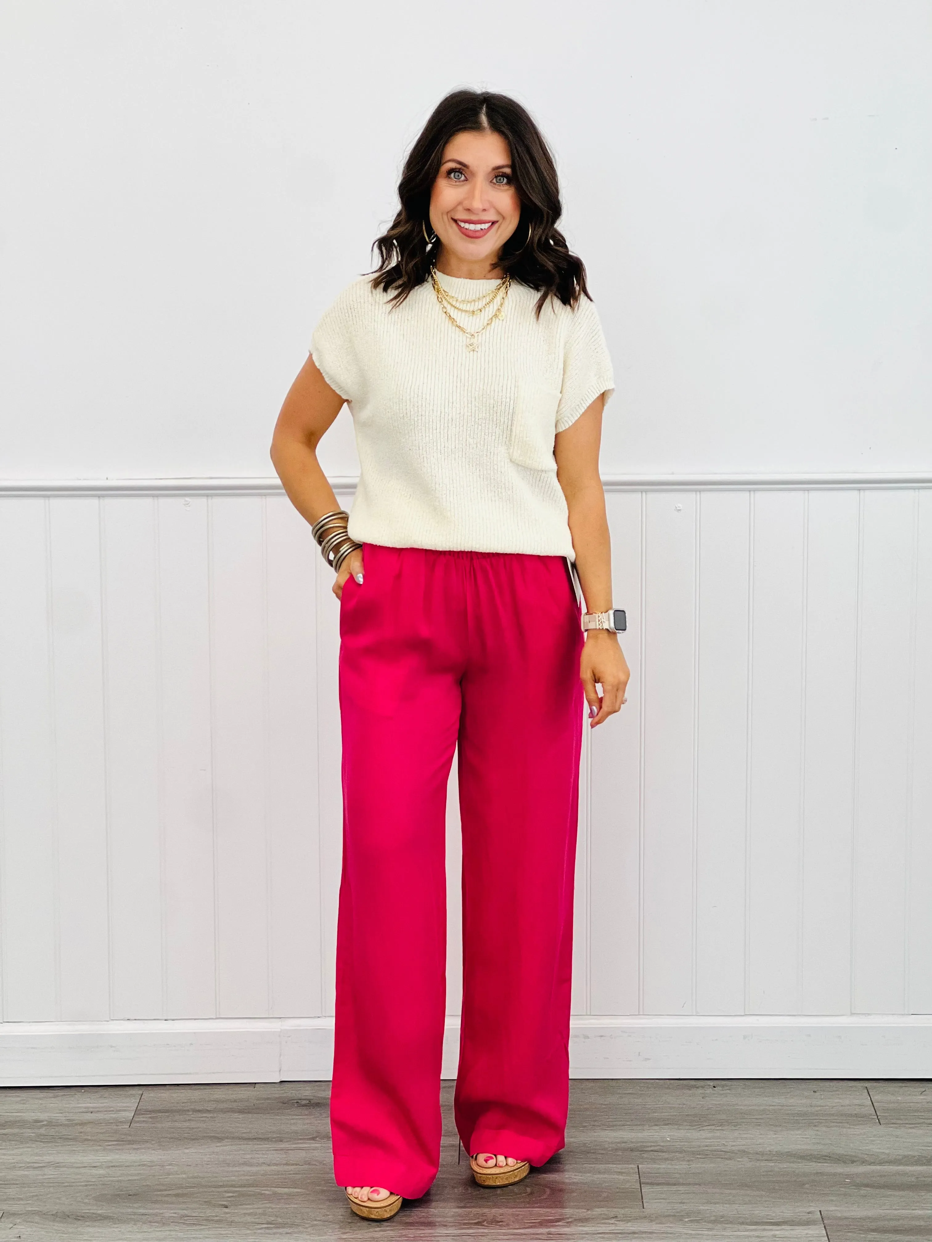 Mock Neck Sweater Top (Reg.)-2 Colors