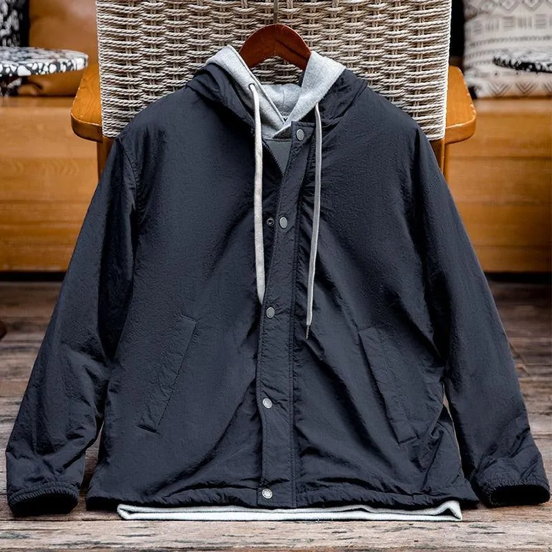 Navy Blue Parka Jacket