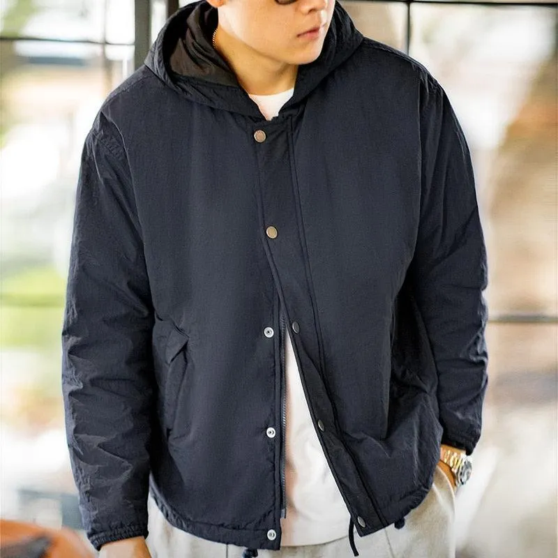 Navy Blue Parka Jacket